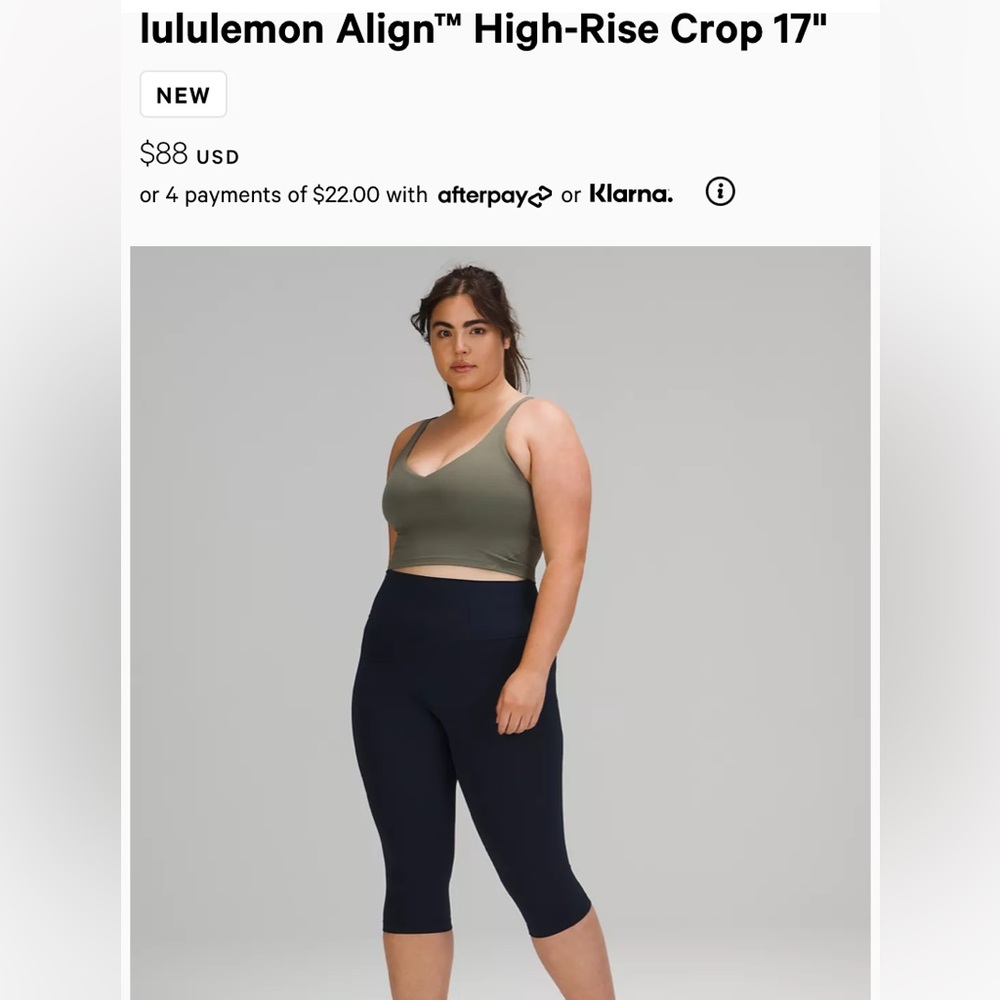 Lululemon Align High Rise Crop Pant